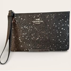 Coach Black Star Glitter Limited Edition Wristlet NEW